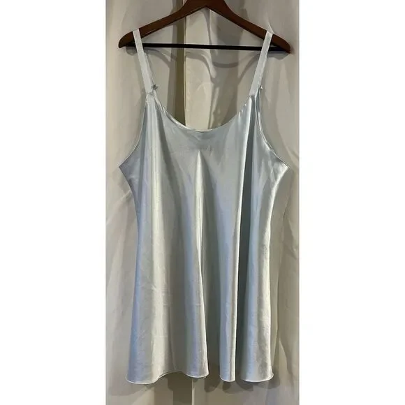 Vintage Christian Dior Light Blue Lingerie Nightgown Slip Dress 3X - Picture 4 of 5
